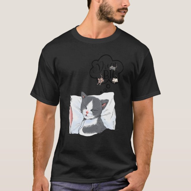Camiseta Dulces Sueños Gato Idea (Anverso)