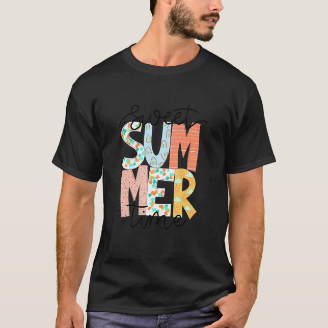 Camiseta Dulces vacaciones de verano divertidas diciendo (Anverso)