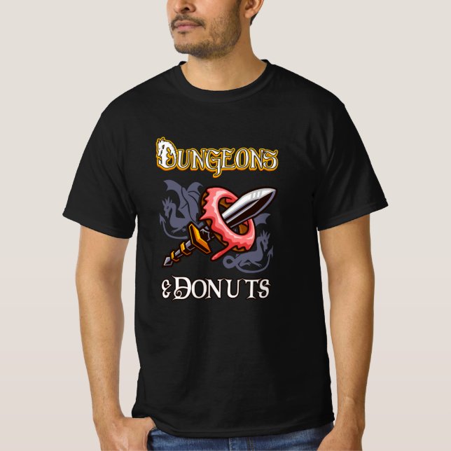 Camiseta Dulces y donuts Graciosos RPG Roleplay Fantasía (Anverso)