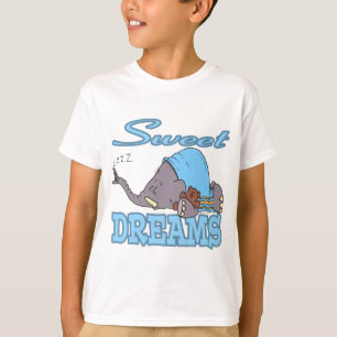 Camiseta dulces y lindos sueños elefante durmiente