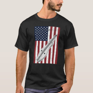 Camiseta Dulcimer Bandera Estadounidense Vintage