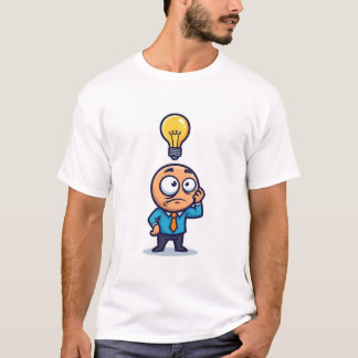 Camiseta Dum Dum Funny crazy guy thinking Wtf & got idea