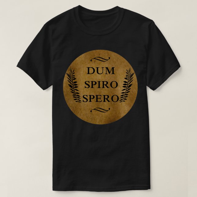 Camiseta dum spiro spero (Diseño del anverso)