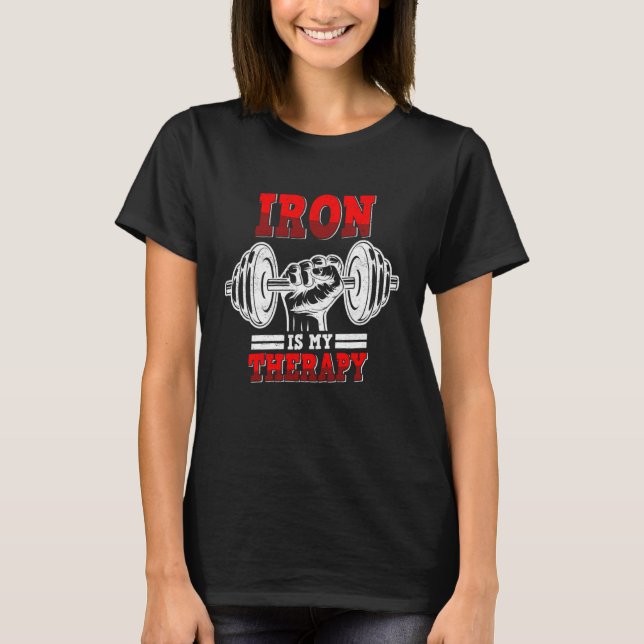 Camiseta Dumbbell Fitness Muscular Aumento de peso Levantam (Anverso)
