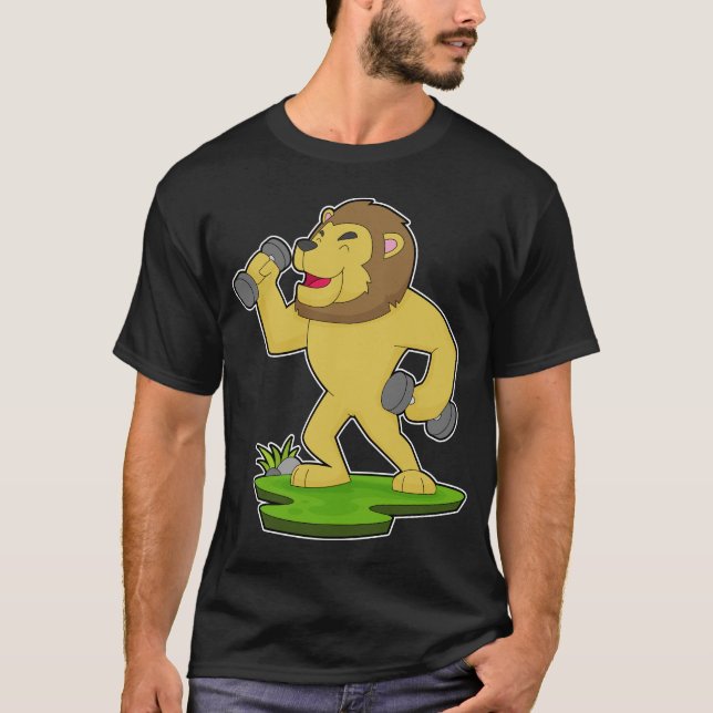 Camiseta Dumbbels de construcción de cadáveres de leones (Anverso)
