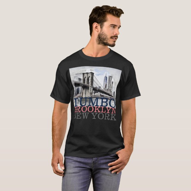 Camiseta Dumbo Brooklyn NYC Nueva York, hombres (Anverso completo)