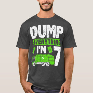 Camiseta Dump Everything Im 7 Kids Boys Garbage Truck Birth