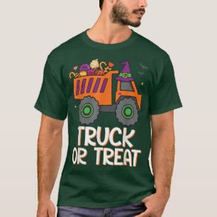 Camiseta Dump Truck or Treat Halloween Candy Construction B
