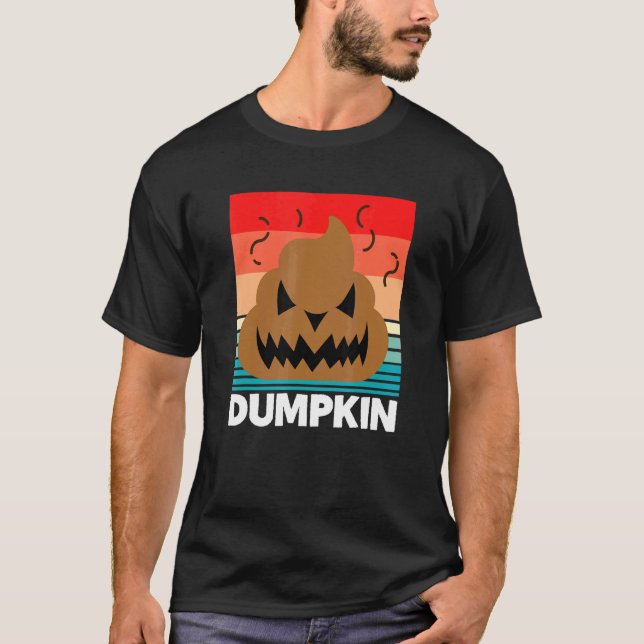 Camiseta Dumpkin Funny Halloween Jack O Lantern Stool Toile (Anverso)