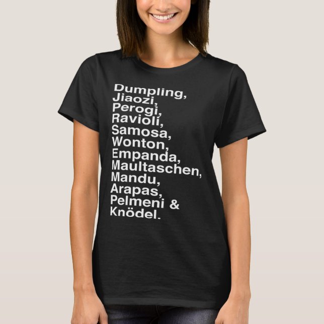 Camiseta Dumpling Samosa Jiaozi Knödel para comida s (Anverso)