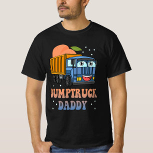 Camiseta Dumptruck Daddy Retro Groovy Padre Día Construcció