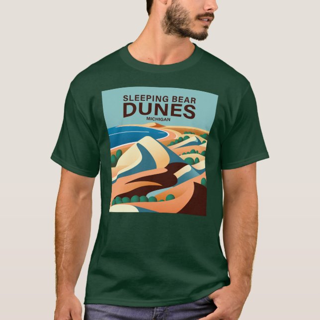 Camiseta Dunas de oso durmiente Michigan (Anverso)