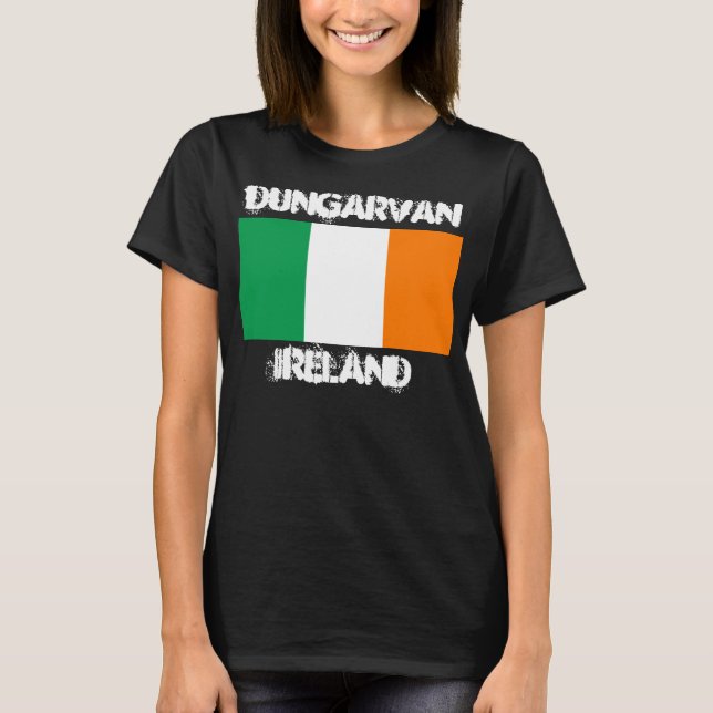 Camiseta Dungarvan, Irlanda con bandera irlandesa (Anverso)