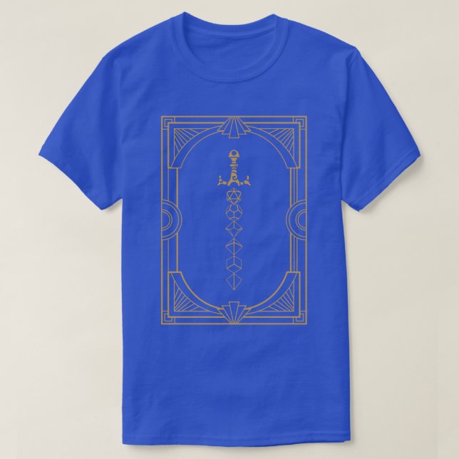 Camiseta Dungeon Armory39s Magical Gold Dice Sword Tabletop (Diseño del anverso)