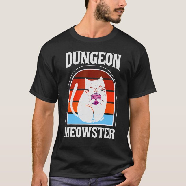Camiseta Dungeon Hidden Meowster Rpg Dice Valle Legendario (Anverso)
