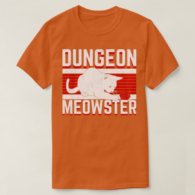 Camiseta Dungeon Meowstar D20 Cat RPG Tabletop Gamer Gift (Diseño del anverso)