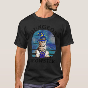 Camiseta Dungeon Meowster Cat D20 Tabletop Gamer