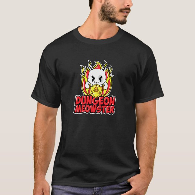 Camiseta Dungeon Meowster Fantasy Rpg Dm Juego de tablero p (Anverso)