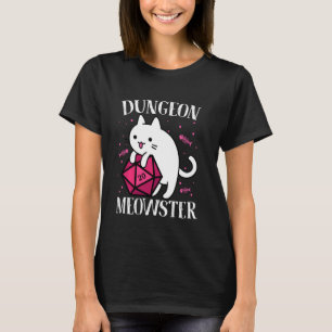 Camiseta Dungeon Meowster Funny Dnd Gamer Cat D20
