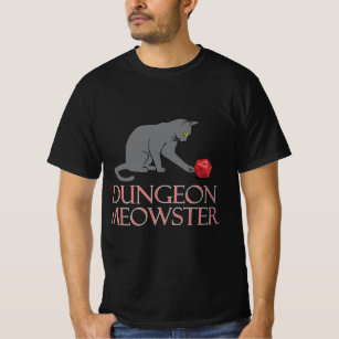 Camiseta Dungeon Meowster Funny RPG Cat con dados