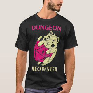 Camiseta Dungeon Meowster Gamer Geek Cat Lover Introvert Gi