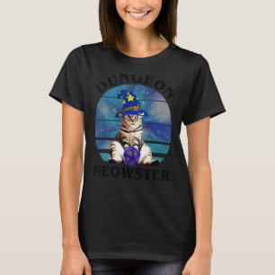 Camiseta Dungeon Meowster Gato D20 Jugador de Mesa