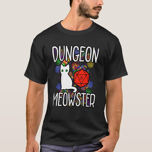 Camiseta Dungeon Meowster Mejor Rpg y Cat Lover 2021 (Anverso)