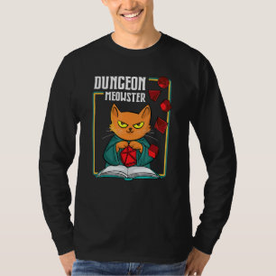 Camiseta Dungeon Meowster Rpg Tabletop Juego Dm Juego de ro