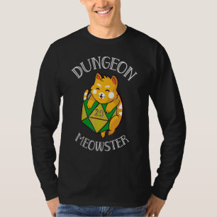 Camiseta Dungeon Retro Meowster Rpg Quest Dice Compensación