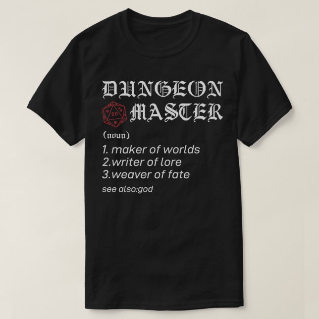 Camiseta Dungeon RPG Master Dice Rolling Boss Dragon birthd (Diseño del anverso)
