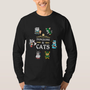 Camiseta Dungeon Y Gatos Novetne