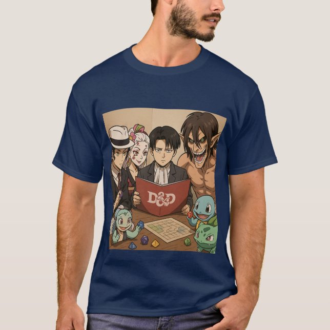 Camiseta Dungeons and Dragons con amigos (Anverso)