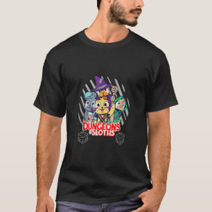 Camiseta Dungeons And Sloths Funny Tabletop Gamer Rpg Parod