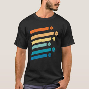 Camiseta Dungeons Dice D20 Dragones Retro D20 Rpg