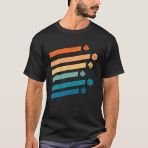 Camiseta Dungeons Dice T, D20 Dragones T, Retro D20 RPG