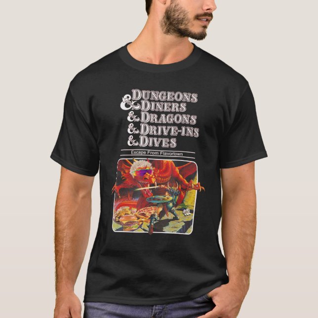 Camiseta Dungeons & Diners & Dragons & Drive Ins & Dives (Anverso)