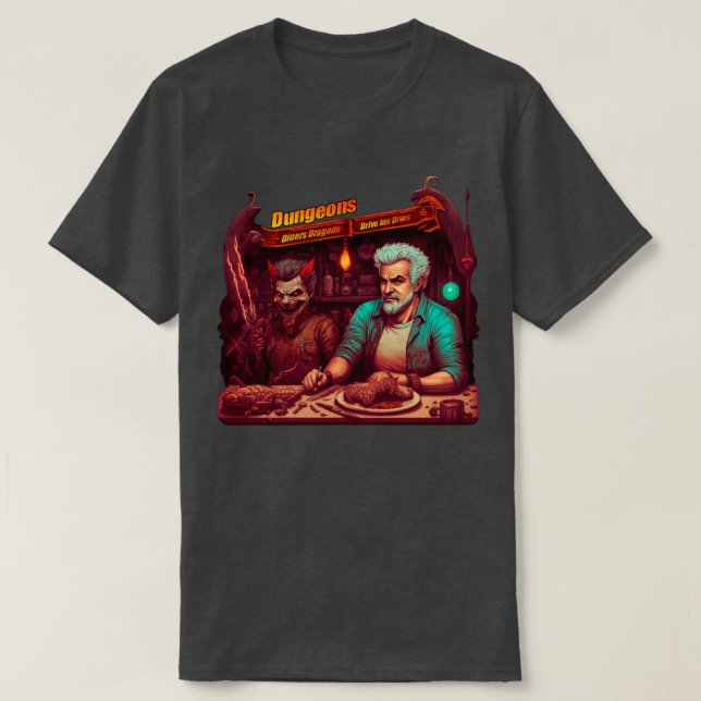 Camiseta Dungeons Diners Dragons Drive Ins Fantasía (Diseño del anverso)