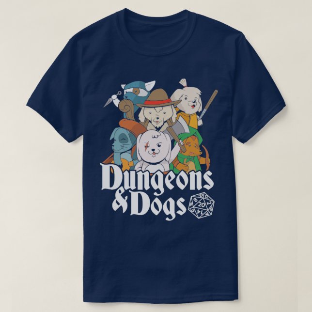 Camiseta Dungeons Dogs (Diseño del anverso)