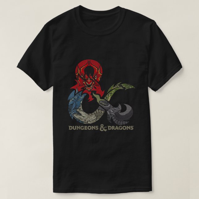 Camiseta Dungeons  Dragons Dragon Ampersand Logo  (Diseño del anverso)