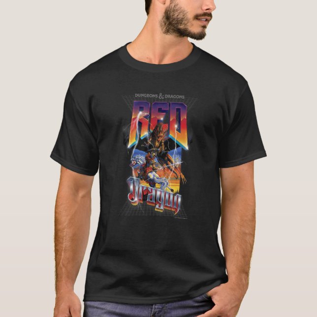 Camiseta Dungeons & Dragons Red Dragon Retro Épic Eléctrico (Anverso)