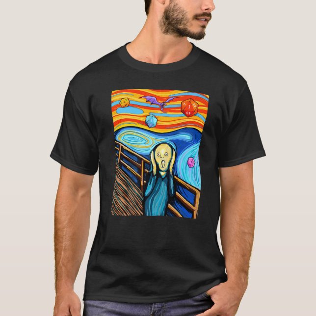 Camiseta Dungeons Munch's The Scream D20 T Dragons (Anverso)