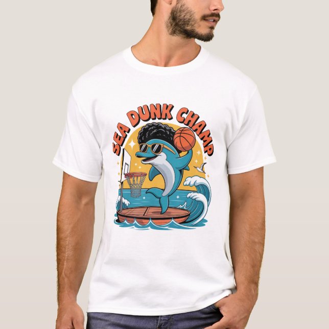 Camiseta Dunk Afro Funky Dolphin Baloncesto (Anverso)