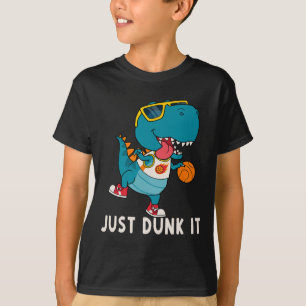 Camiseta Dunk It Fun Dinosaur Bysketbyll League Slam D