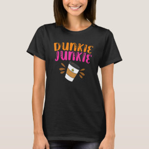 Camiseta Dunkie Junkie Mujeres Graciosa Letra Love Coffe Di