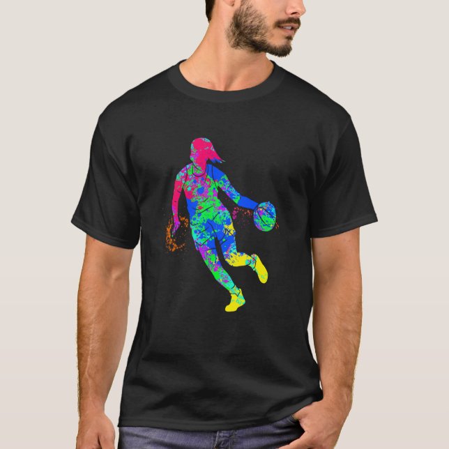 Camiseta Dunking basketball player basket basketball player (Anverso)