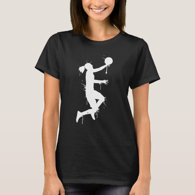 Camiseta dunking basketball player team basketball player (Anverso)