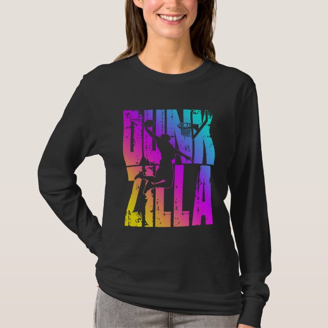 Camiseta Dunkzilla Basketball Player Basketballer Sports Du (Anverso)