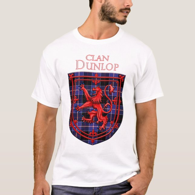 Camiseta Dunlop Tartan Scottish Plaid Lion Rampant (Anverso)