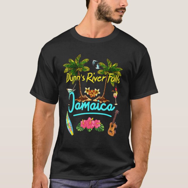 Camiseta Dunns River cae Jamaica Beach Summer Sun Set Pal (Anverso)