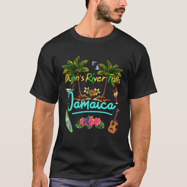 Camiseta Dunns River cae Jamaica Beach Summer Sun Set Pal (Anverso)